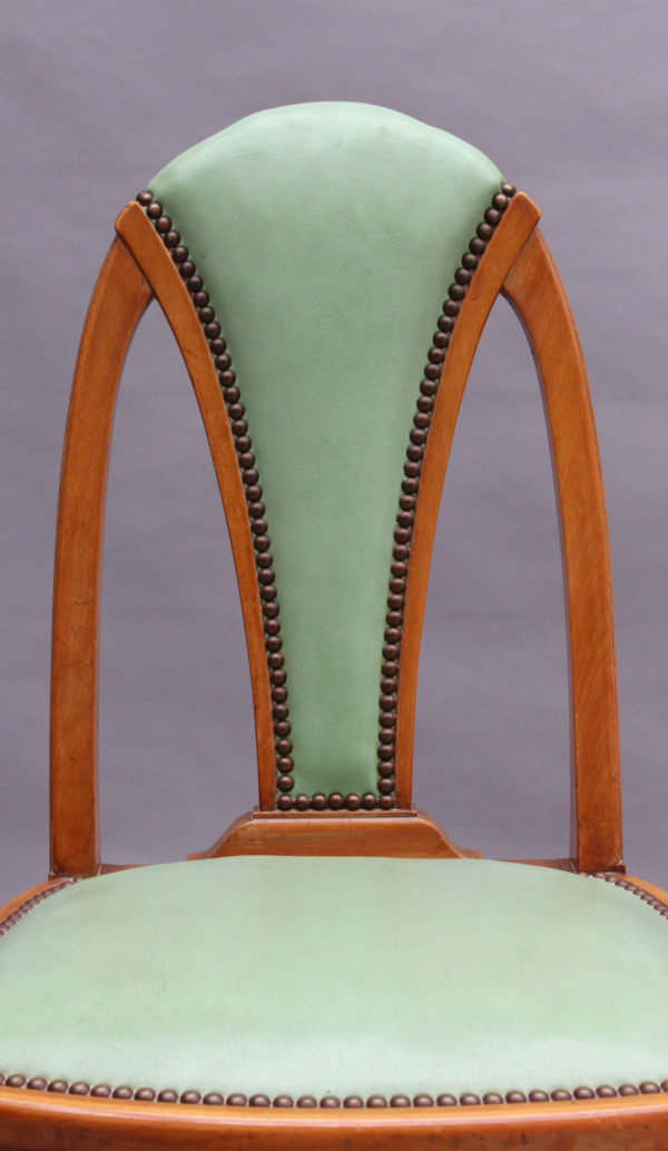 Set of Eight Fine French Art Nouveau Beech Dining Chairs - Image 10