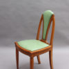 Set of Eight Fine French Art Nouveau Beech Dining Chairs