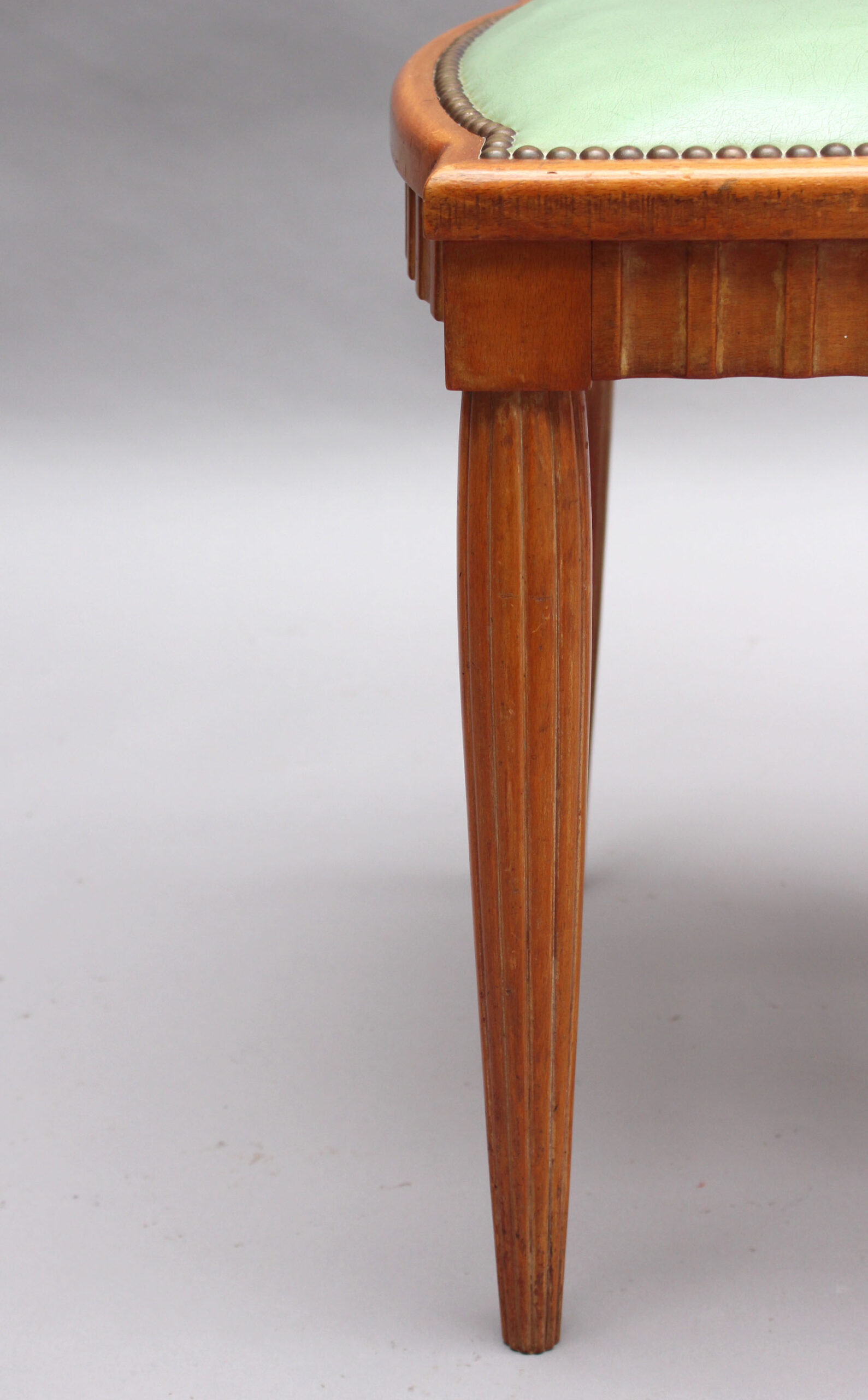 Set of Eight Fine French Art Nouveau Beech Dining Chairs - Image 13