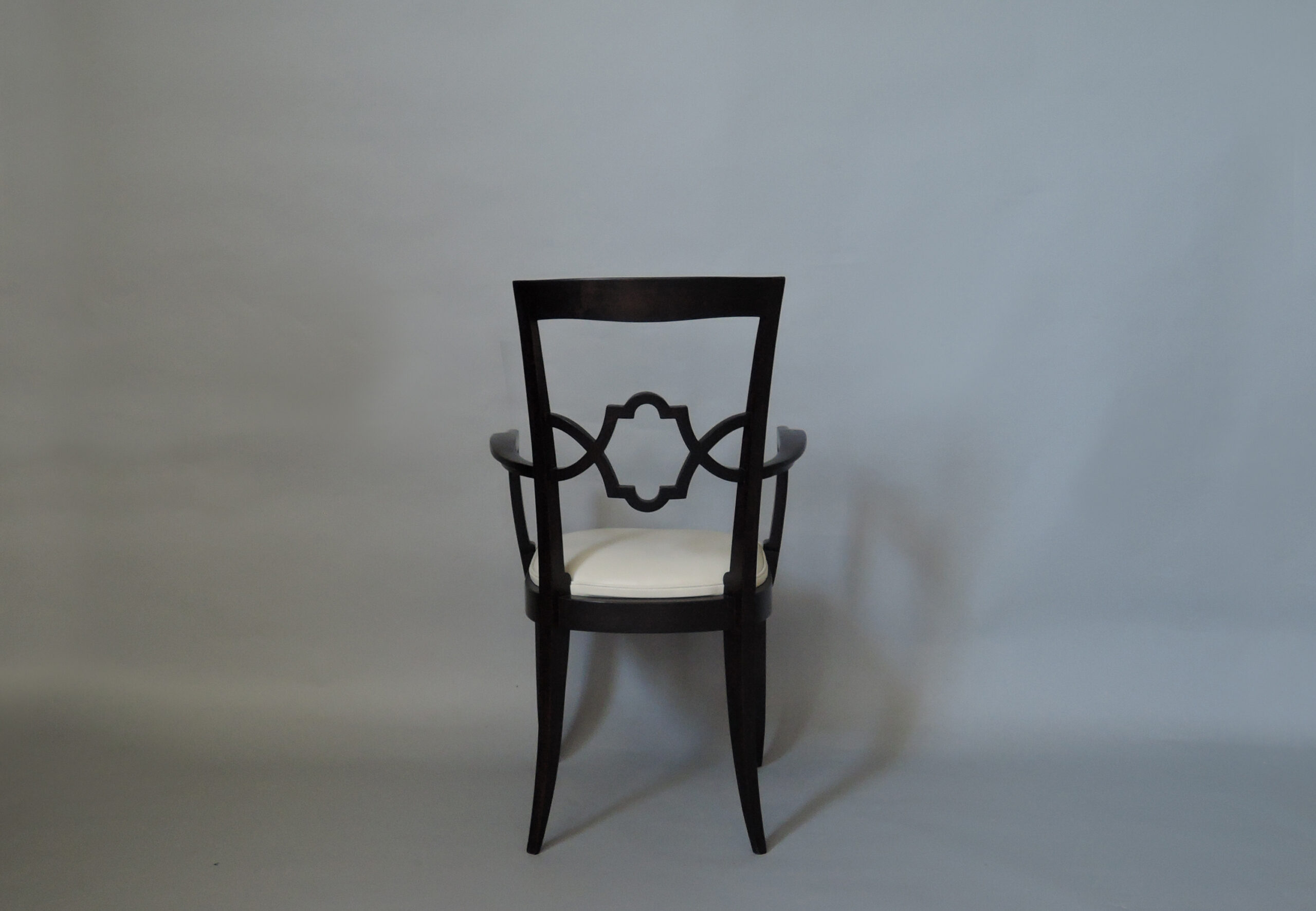 Set of 12 French Art Deco Side and Two-Arm Dining Chairs - Image 8