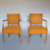 Pair of Fine 1930s Beechwood Bridge Armchairs