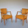 Pair of Fine 1930s Beechwood Bridge Armchairs