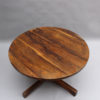 A French 1950's Solid Olive Tree Round Pedestal Dining/Center Table