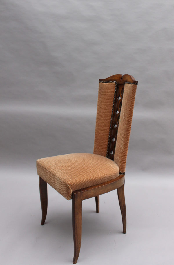 Set of 8 Fine French Art Deco Dining Chairs - Image 3