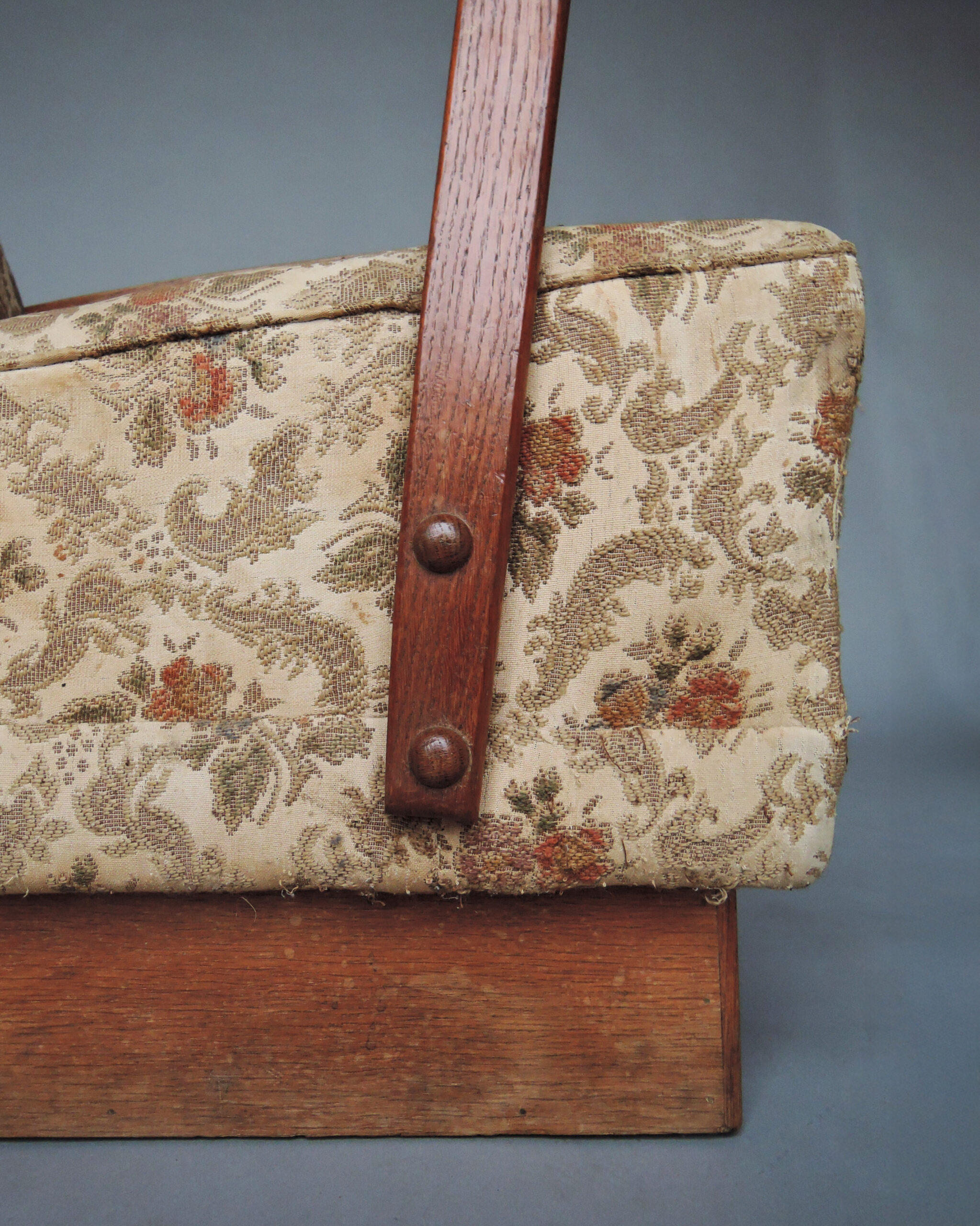 2 Fine French Art Deco Oak Pedestal Lounge Armchairs - Image 17