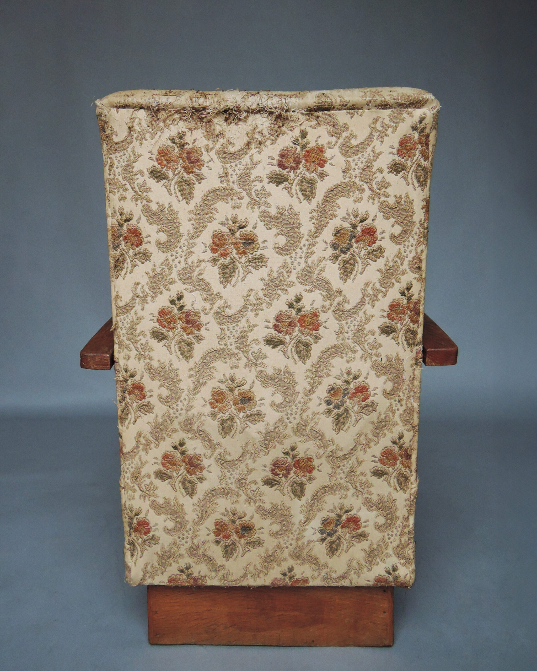 2 Fine French Art Deco Oak Pedestal Lounge Armchairs - Image 12