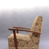 4 Fine French Art Deco Oak Pedestal Lounge Armchairs