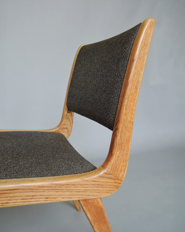 Set of 6 French Mid-Century Oak Dining Chairs by Roset - Image 11