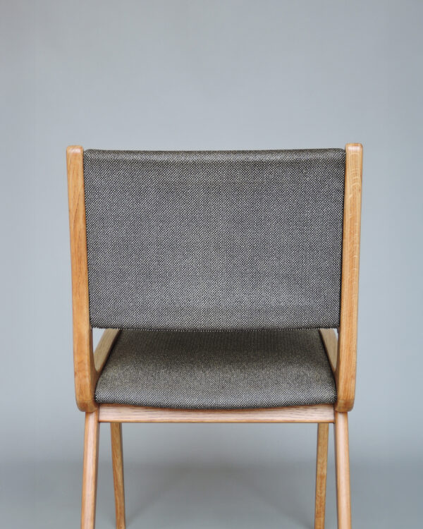 Set of 6 French Mid-Century Oak Dining Chairs by Roset - Image 7