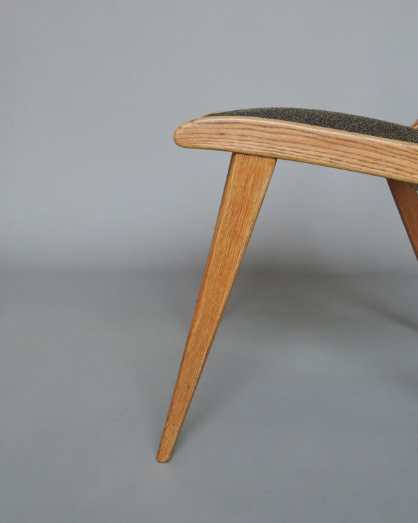 Set of 6 French Mid-Century Oak Dining Chairs by Roset - Image 10
