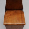 French Midcentury Cherry Chair with Compartment Under Seat