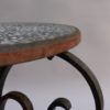 French Art Deco Wrought Iron and Terrazzo Side Table