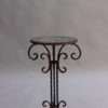 French Art Deco Wrought Iron and Terrazzo Side Table