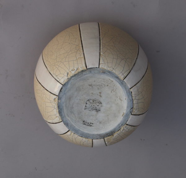 French Art Deco Craquelé Ceramic Vase by Atelier Pomone for Le Bon Marché - Image 9