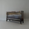 French Art Deco Black Lacquered Two Door Buffet/Commode with Bronze Details