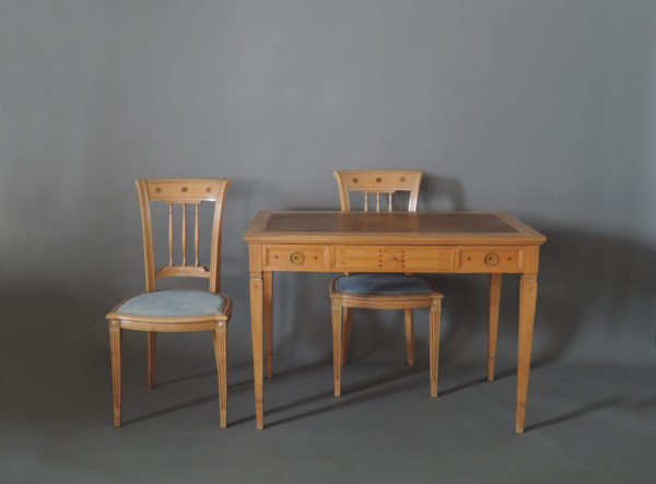 2 Fine French Art Deco Chairs by R. Damon & Bertaux (Matching Desk available) - Image 17