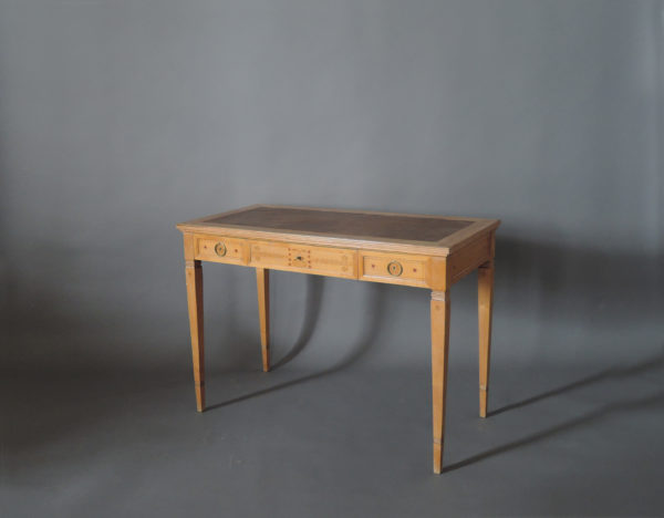 Fine French Art Deco Sycamore Desk by R. Damon & Bertaux - Image 5