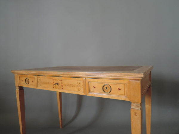 Fine French Art Deco Sycamore Desk by R. Damon & Bertaux - Image 10