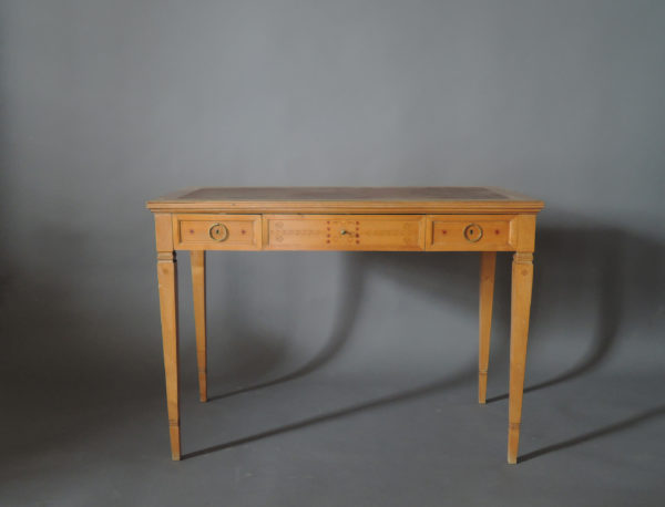 Fine French Art Deco Sycamore Desk by R. Damon & Bertaux - Image 3