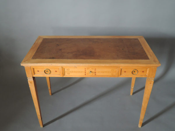 Fine French Art Deco Sycamore Desk by R. Damon & Bertaux - Image 2