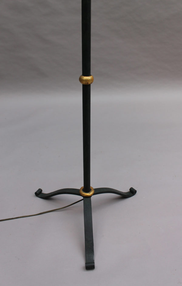 Fine French, 1940s Wrought Iron Lamp Floor - Image 7