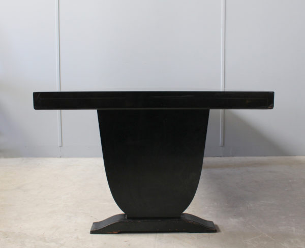 Fine French Art Deco Black Lacquered Dining or Writing Table - Image 6