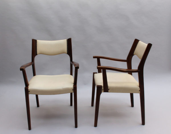 Set of 12 French Fine 1960's Elm Arm Chairs - Image 4