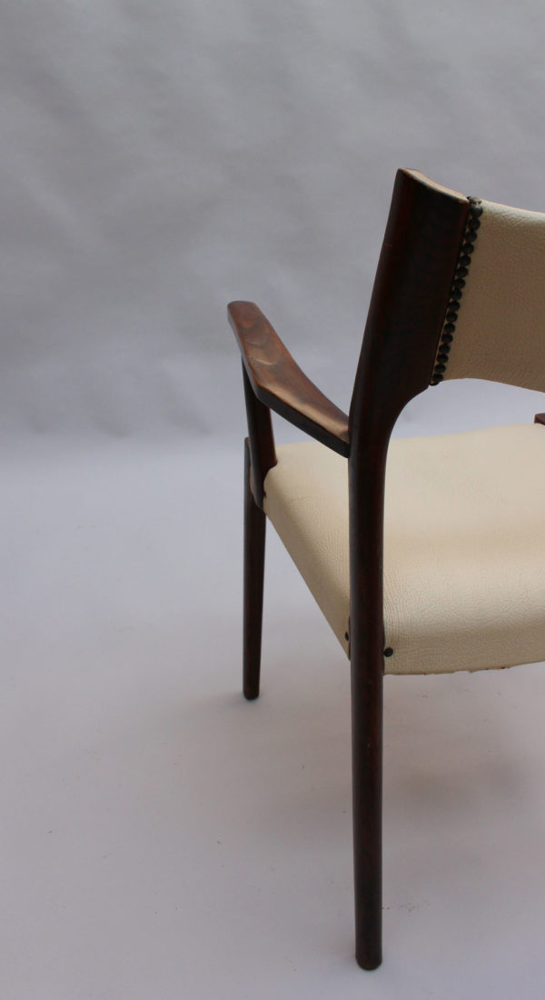 Set of 12 French Fine 1960's Elm Arm Chairs - Image 10