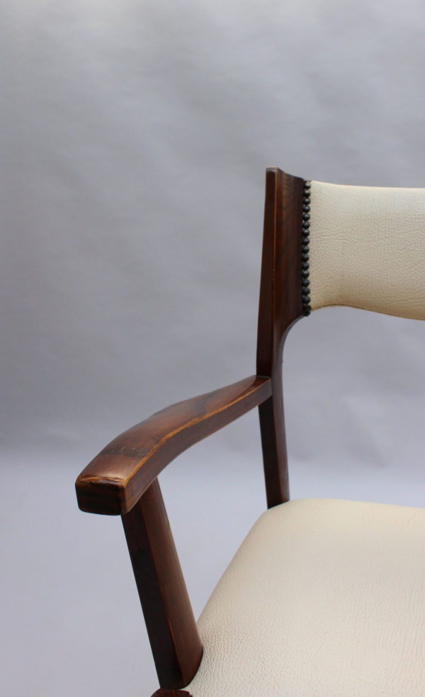 Set of 12 French Fine 1960's Elm Arm Chairs - Image 14