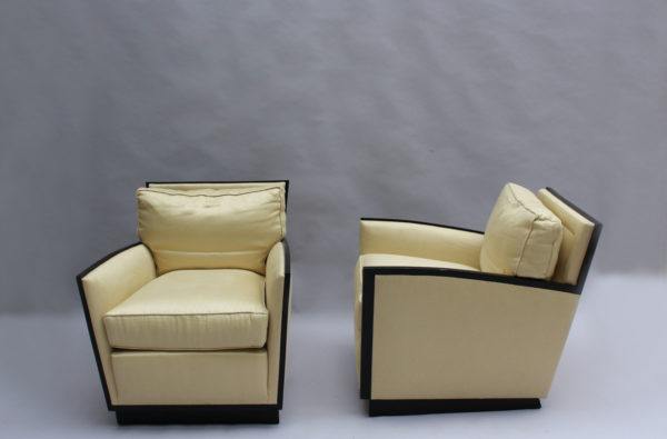 Pair of Fine French Art Deco Club Chairs by Dominique - Image 3