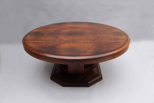 Large Fine French Art Deco Extendable Oval Dining Table by Georges Renouvin - Image 5