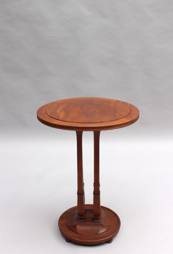 Fine French Art Nouveau-Art Deco Walnut Gueridon by Tony Selmersheim - Image 4