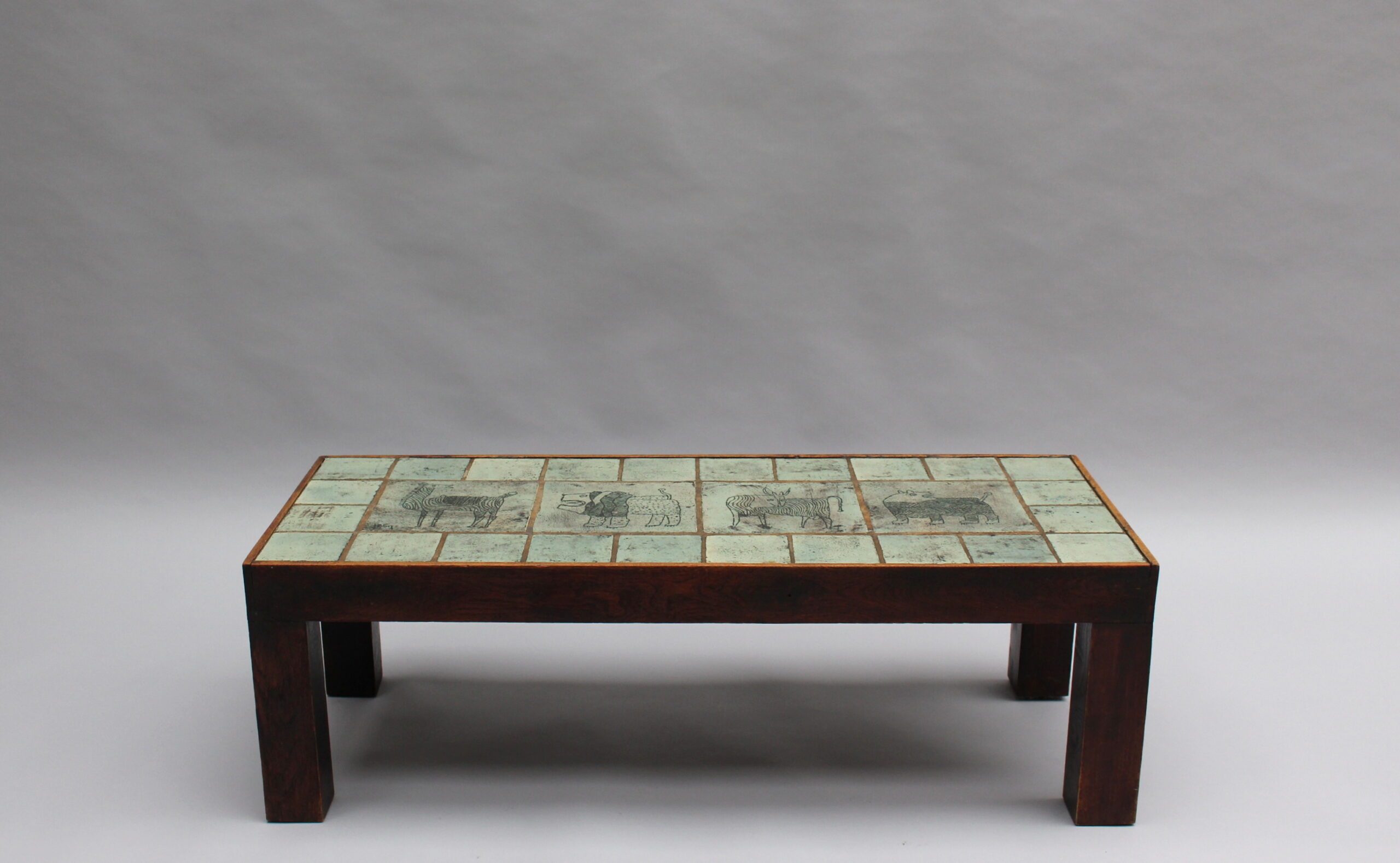 Fine French Mid-Century Ceramic Top Coffee Table by Jacques Blin - Image 3