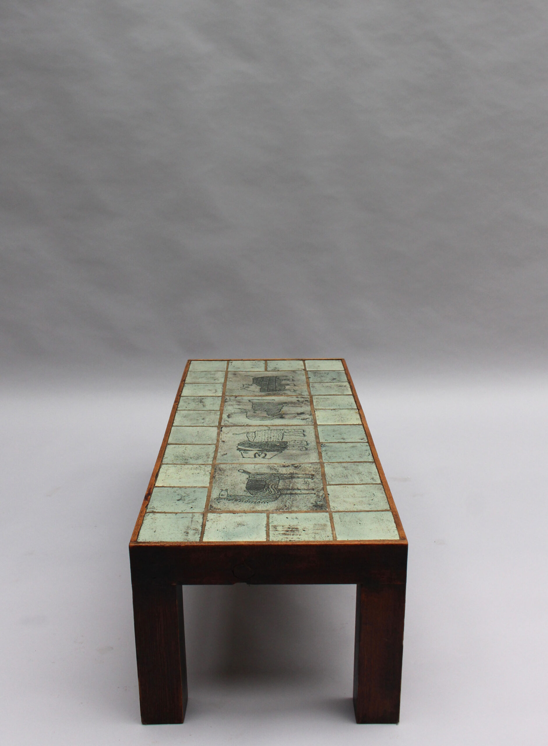 Fine French Mid-Century Ceramic Top Coffee Table by Jacques Blin - Image 7