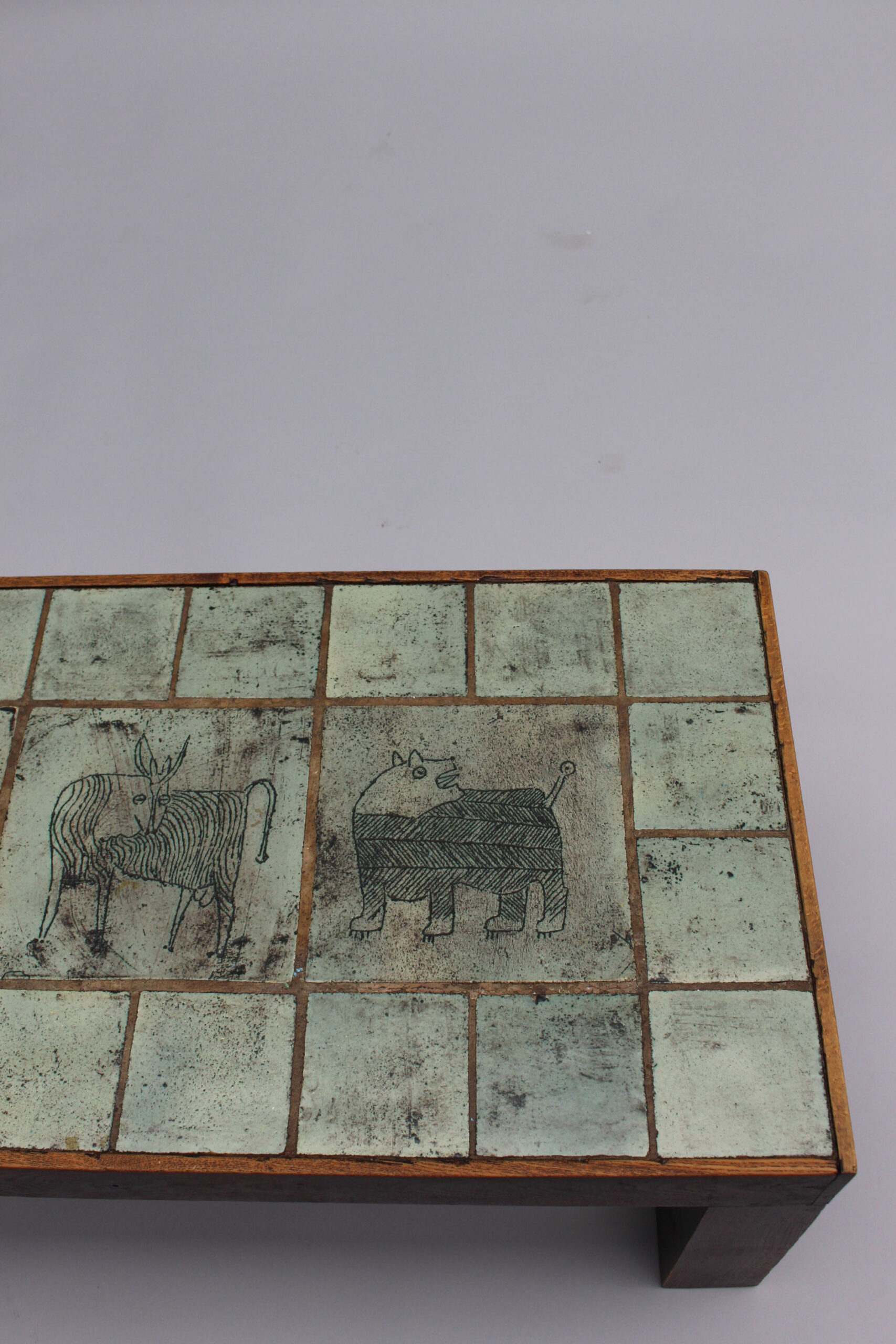 Fine French Mid-Century Ceramic Top Coffee Table by Jacques Blin - Image 9
