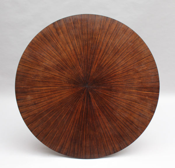 Fine French Art Deco Round Ebony Extendable Dining Table - Image 10