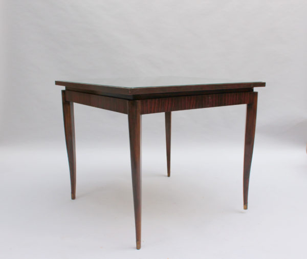 Fine French Art Deco Ebony Macassar Game Table - Image 7