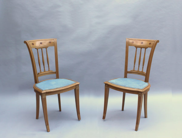 Fine French Art Deco Desk and Two Matching Side Chairs by R. Damon & Bertaux - Image 9