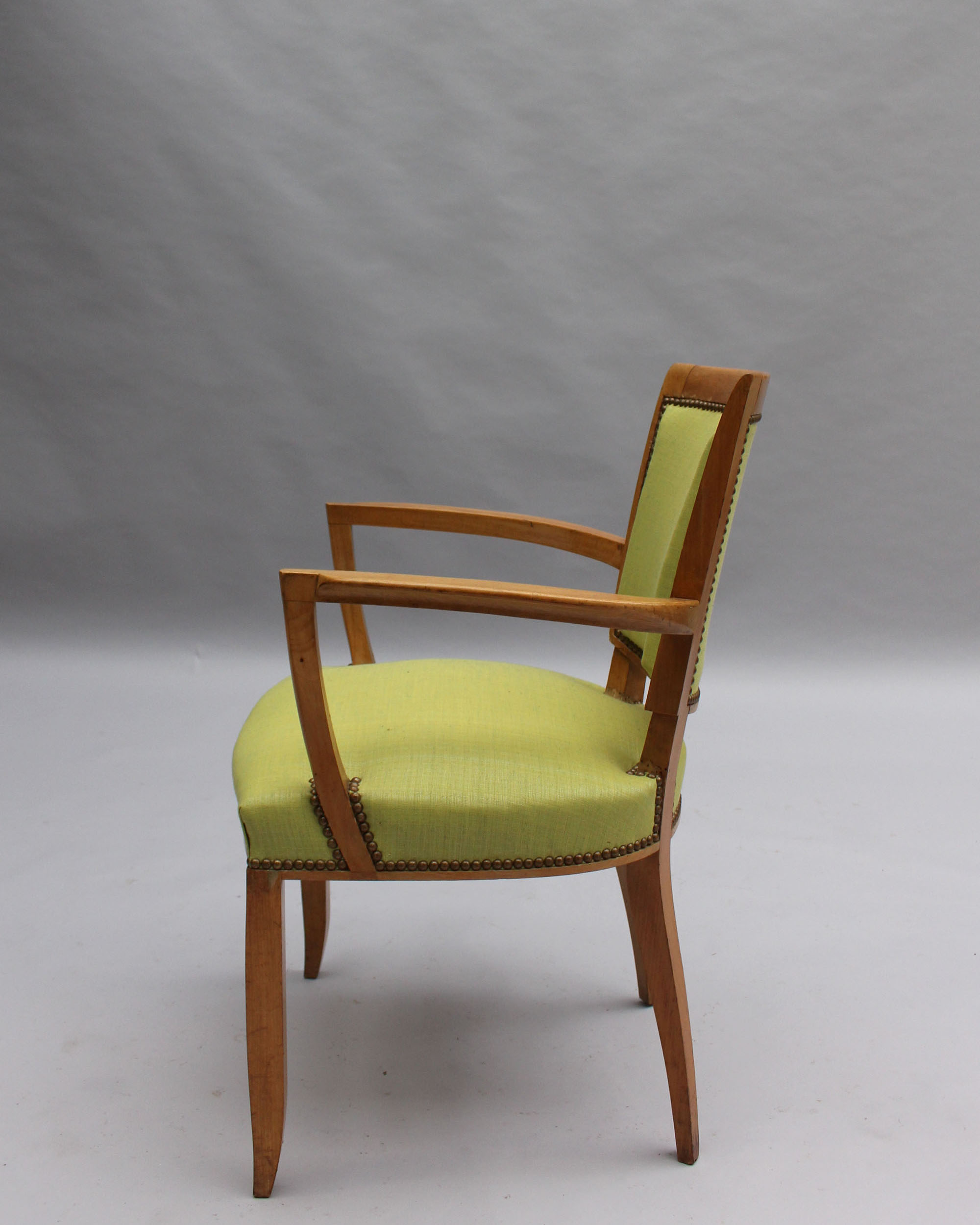 Pair of Fine French Art Deco Armchairs by Jules Leleu - Image 7