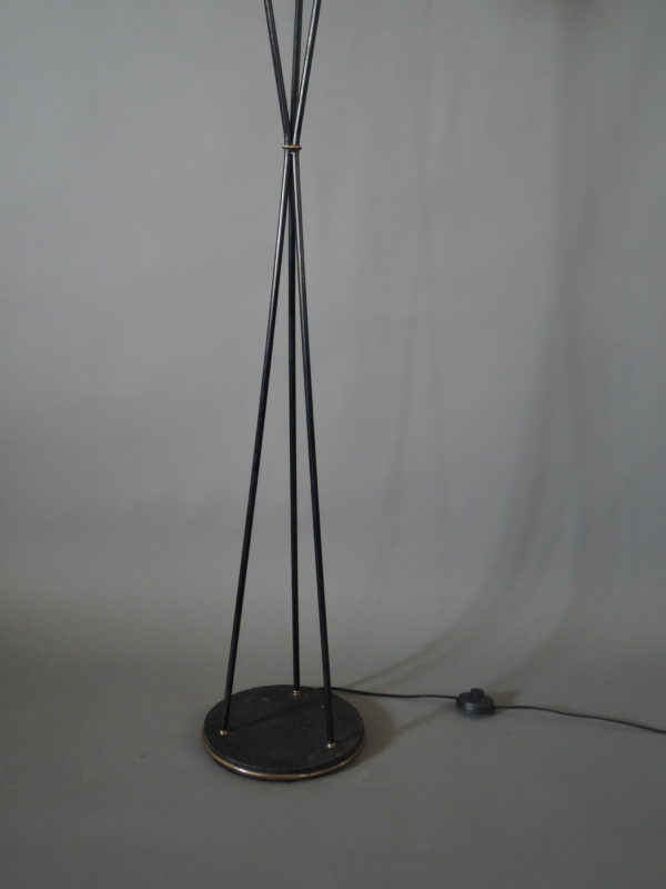 Fine French 1950s Three-Stem Floor Lamp by Maison Lunel - Image 11