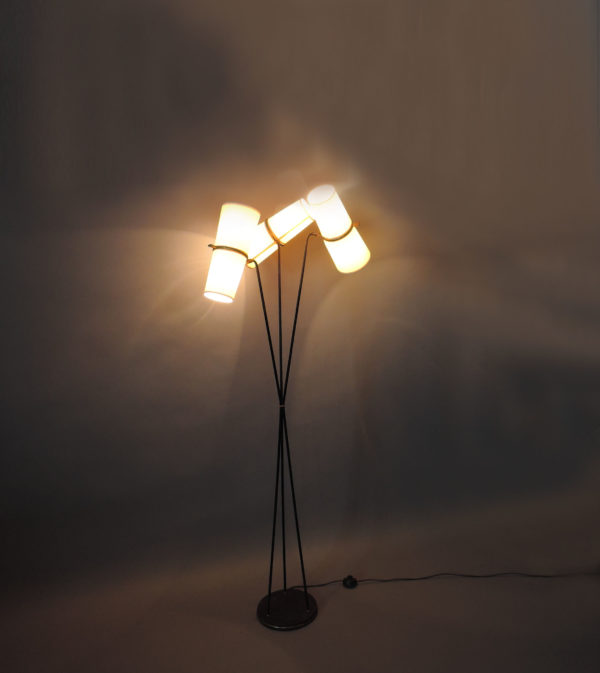 Fine French 1950s Three-Stem Floor Lamp by Maison Lunel - Image 13