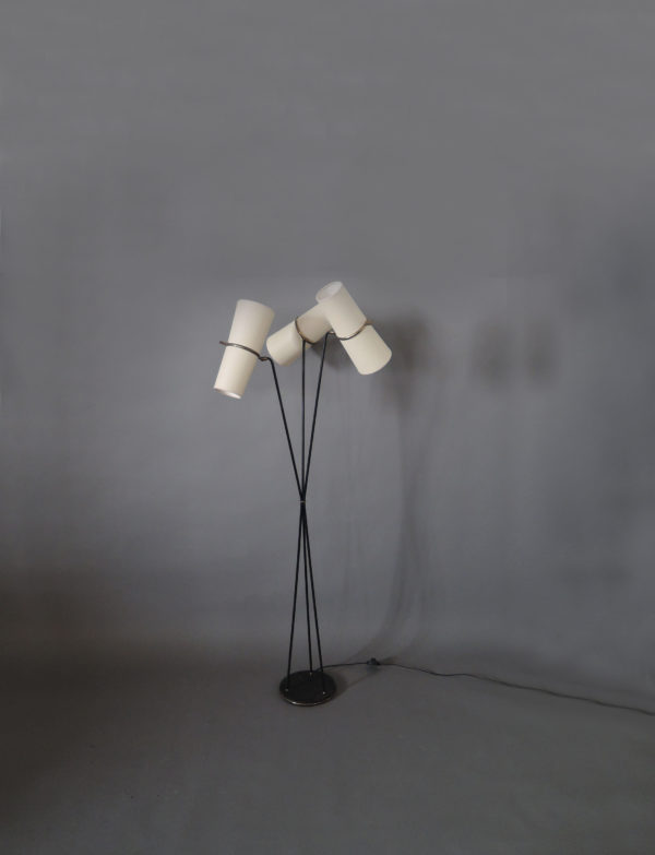 Fine French 1950s Three-Stem Floor Lamp by Maison Lunel - Image 14