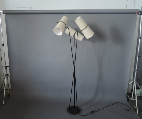 Fine French 1950s Three-Stem Floor Lamp by Maison Lunel - Image 5