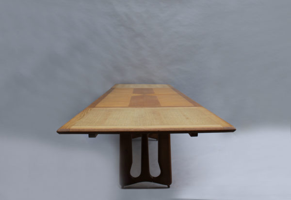 French Midcentury Extendable Oak Table by Guillerme et Chambron - Image 8