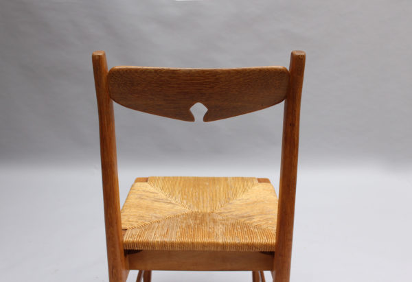 Set of Six French Mid-Century Dining Chairs by Guillerme et Chambron - Image 11