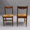 Set of Six French Mid-Century Dining Chairs by Guillerme et Chambron