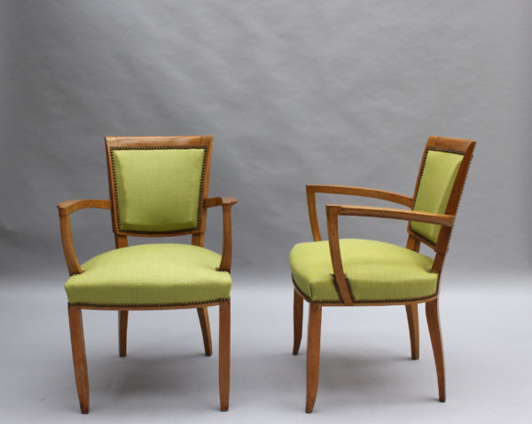 Pair of Fine French Art Deco Armchairs by Jules Leleu - Image 3