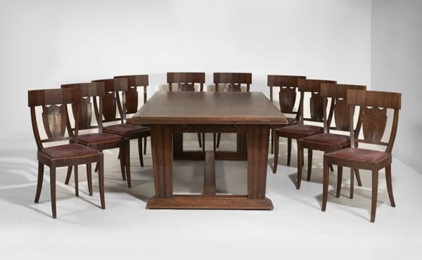 Rare Fine French Art Deco Walnut Dining Table by Jean-Charles Moreux - Image 15