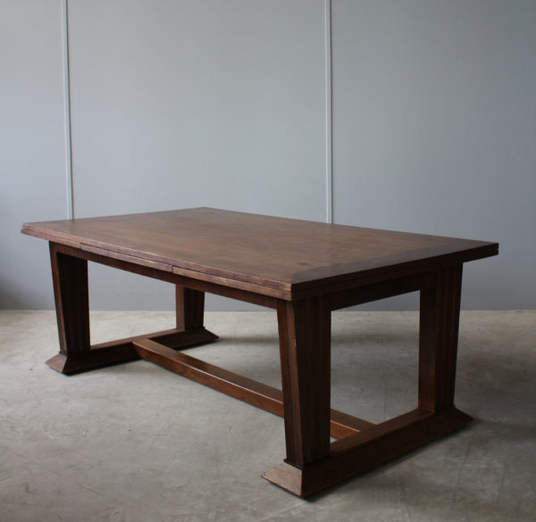 Rare Fine French Art Deco Walnut Dining Table by Jean-Charles Moreux - Image 7