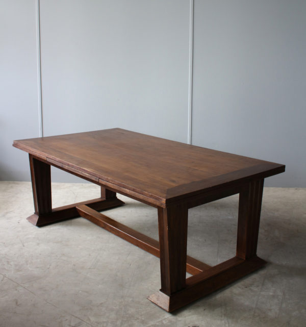 Rare Fine French Art Deco Walnut Dining Table by Jean-Charles Moreux - Image 2